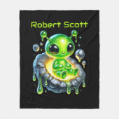 Cool Space buitenaardse jongens Fleece Deken (Voorkant)