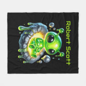 Cool Space buitenaardse jongens Fleece Deken (Voorkant (Horizontaal))