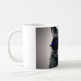 Cool Space Cat met Telescope Glasses Milky Way Koffiemok
