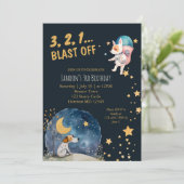 Cool Space Dogs Jongens Derde Verjaardag Kaart (Staand voorkant)