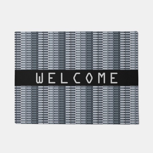 COOL Space Grey Contemmodern Abstract patroon Deurmat (Voorkant)