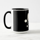 Cool Space Kat Gezicht Design Mok (Links)
