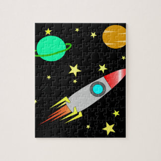 Cool Space Rocket Planets Stars Children's Legpuzzel