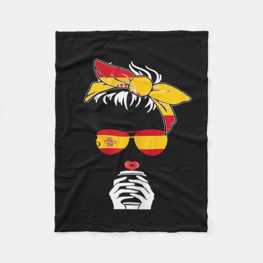 Cool Spanish Coffee Mama Mom Girl Sis Aunt Spain F Fleece Deken (Voorkant)