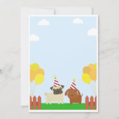 Cool Spannende Hond Thema Verjaardagsfeest Kaart (Achterkant)