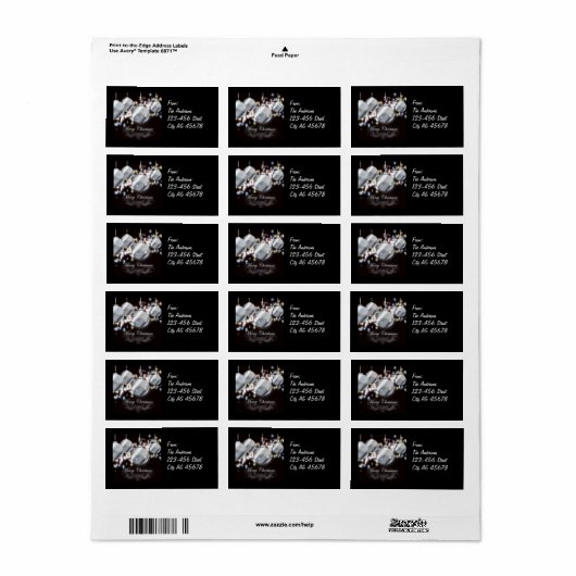 Cool Sparkling Christmas Adresetiketten Etiket (Full Sheet)
