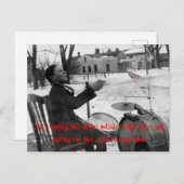 Cool speelt je drums in de winter buiten briefkaart (Voorkant / Achterkant)