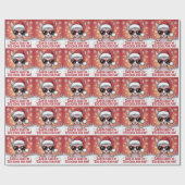 Cool Sphynx Cat Christmas Santa Design Cadeaupapier (Vlak)