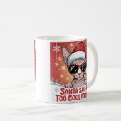Cool Sphynx Cat Christmas Santa Design Koffiemok (Voorkant rechts)