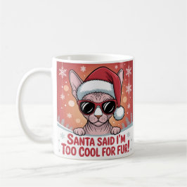 Cool Sphynx Cat Christmas Santa Design Koffiemok