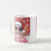 Cool Sphynx Kat Kerstman Ontwerp Koffiemok (Voorkant links)