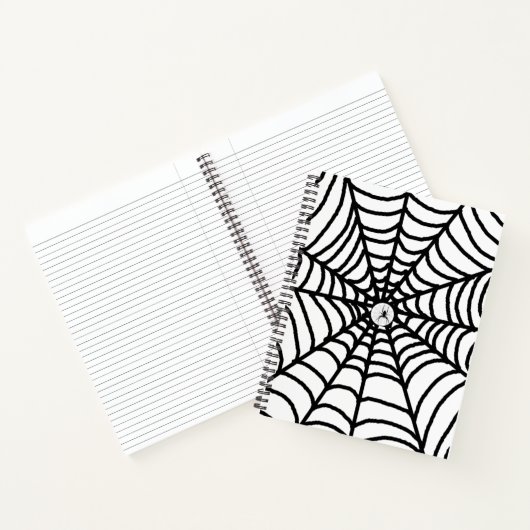 Cool Spider Web Spiral Notitieboek (Binnen)