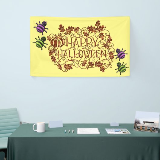 Cool Spiders Halloween Decorations Halloween Party Spandoek (Beurs)