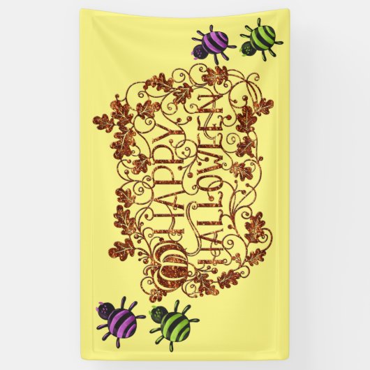 Cool Spiders Halloween Decorations Halloween Party Spandoek (Verticaal)