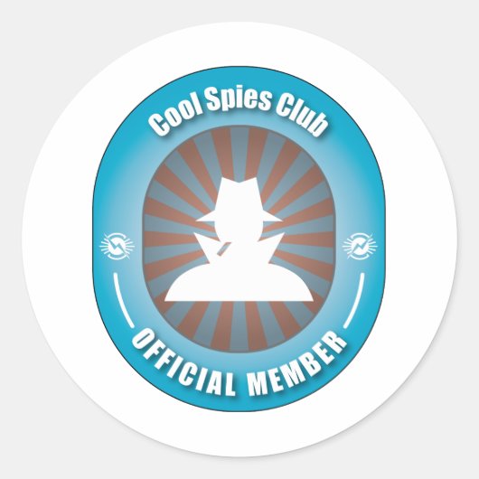 Cool Spies Club Ronde Sticker (Voorkant)