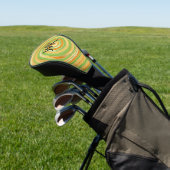 Cool Spiral of Fun Citrus Kleuren met monogram Golfheadcover (Insitu)
