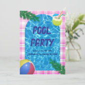 COOL! 🏖️Splash In De Zomer – Uitnodiging voor het (Staand voorkant)