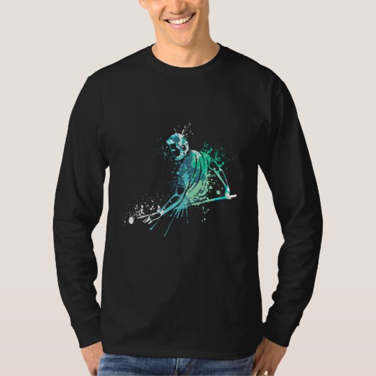 Cool splash pool 8-ball biljart speler t-shirt (Voorkant)