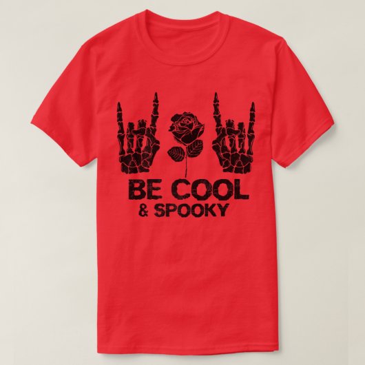 Cool & Spook Funny Halloween Party Skeleton Hands T-shirt (Design voorkant)