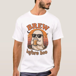 Cool spook met koffie Halloween T-shirt