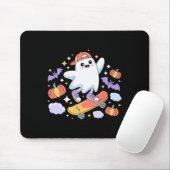 Cool spook skateboarder Halloween-ontwerp met pomp Muismat (Met muis)