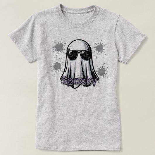 Cool Spooky Ghost T-shirt (Design voorkant)