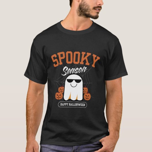 Cool Spooky Season Ghost Halloween T-shirt (Voorkant)