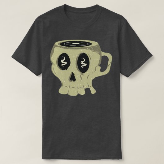 Cool Spooky Skull Mok  stijl 2 T-shirt (Design voorkant)