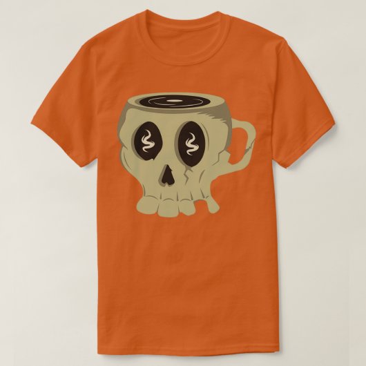 Cool Spooky Skull Mok T-shirt (Design voorkant)