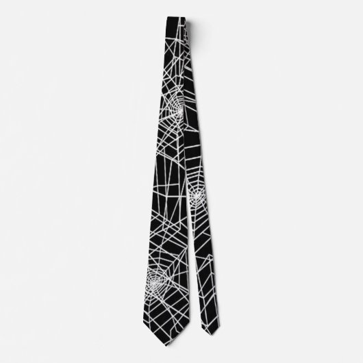 Cool Spooky Spider Web Satin Necktie Stropdas (Voorkant)
