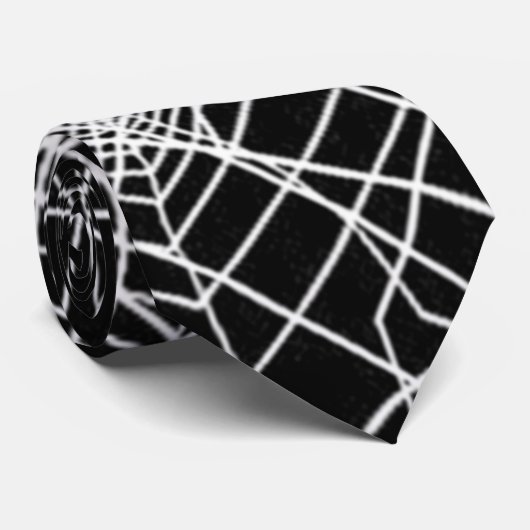 Cool Spooky Spider Web Satin Necktie Stropdas (Opgerold)