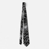 Cool Spooky Spider Web Satin Necktie Stropdas (Achterkant)