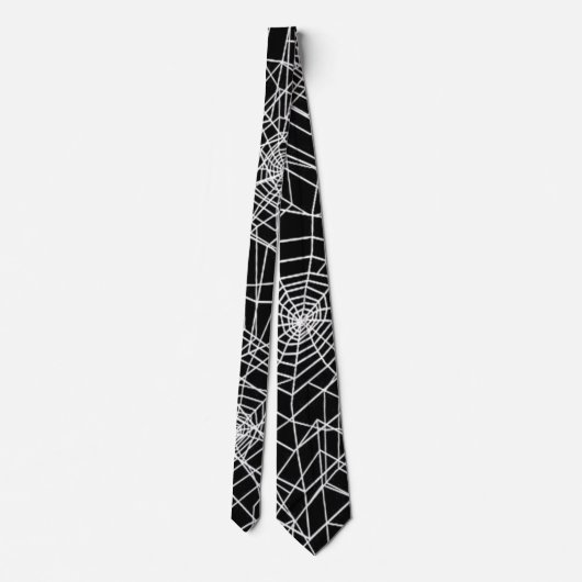 Cool Spooky Spider Web Satin Necktie Stropdas (Achterkant)