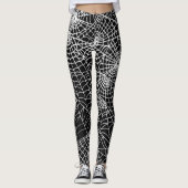 Cool Spooky Spider Webs Pattern occult Style Leggings (Voorkant)