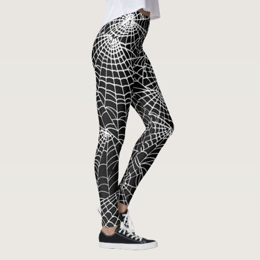 Cool Spooky Spider Webs Pattern occult Style Leggings (Rechts)
