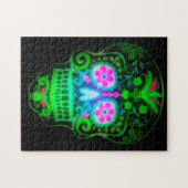 Cool Spooky Sugar Skull  Retro Art Legpuzzel (Horizontaal)