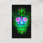 Cool Spooky Sugar Skull Retro Art Visitekaartje (Achterkant)