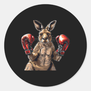 Cool Sport Kangoeroe met ponsen wanten Ronde Sticker