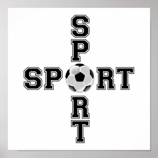 Cool Sport Soccer Cross Poster (Voorkant)