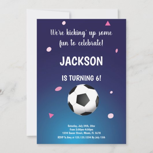 Cool Sports Party Theme Kaart (Voorkant)