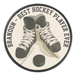 Cool Sporty Best Hockey Player Ever Hockey Schaats Hockey Puck