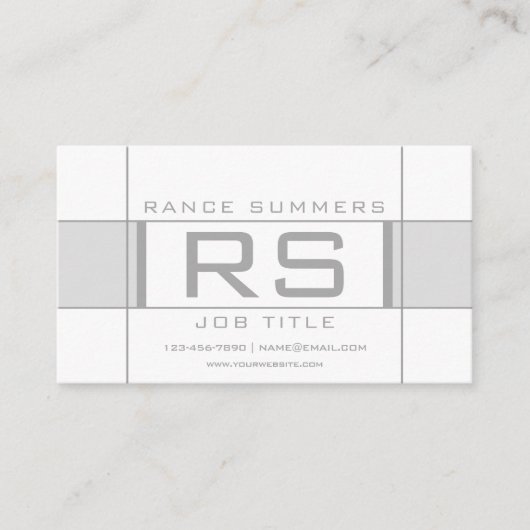 Cool Sporty Geometric Visitekaartje (Voorkant)