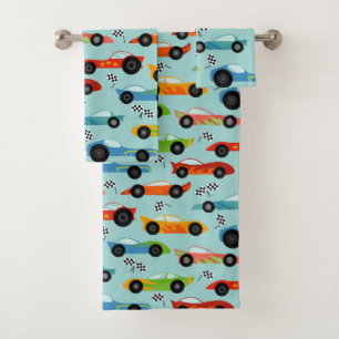 Cool Sporty Race Cars Kinder Bad Handdoek