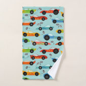 Cool Sporty Race Cars Kinder Bad Handdoek (Handdoek)