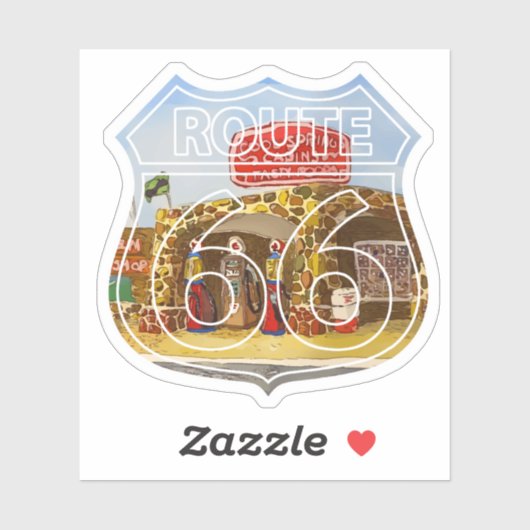 Cool Springs op Route 66 Sticker (Vel)