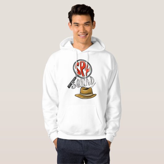 Cool Spy Squad Kinder Funny Secret Agent Group C Hoodie (Voorkant volledig)