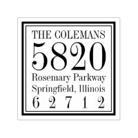 Cool Square gepersonaliseerde rubberen stempel