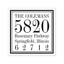 Cool Square gepersonaliseerde rubberen stempel