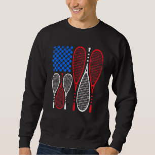 Cool Squash Sport Tennis Amerikaanse vlag Trui