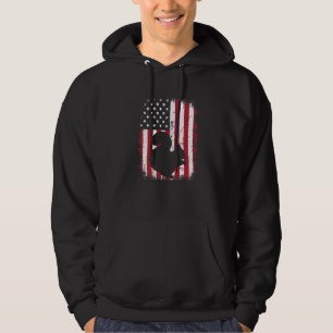  Cool Squirrel Animal Retro USA American Fl Hoodie